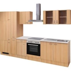 Flex-Well Classic Küchenzeile Nano 300 Cm Buche Nachbildung -Obi Kuche Geschaft 1 g 300 2501 042 nano frei