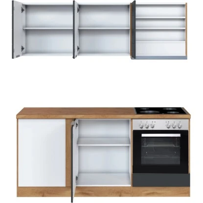 Held Möbel Winkelküche 240 Cm - 180 Cm Matt Weiß-Wotaneiche 8 Held Möbel Winkelküche 240 Cm - 180 Cm Matt Weiß-Wotaneiche – Bild 6