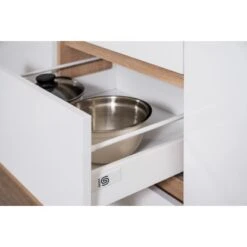 Respekta Premium Küchenzeile Grifflos 435 Cm Grau Hochglanz-Eiche Sägerau -Obi Kuche Geschaft 2135 4384 GLRP435HESGGKE 8