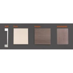 Flex-Well Exclusiv Musterpaket Küchenzeile Eico Magnolienweiß-Tennessee Eiche NB