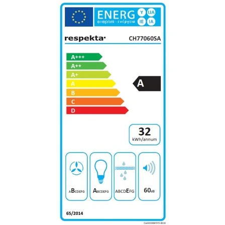 Respekta Dunstabzugshaube CH77060SA 60 Cm Glas Schwarz EEK: A 4 Respekta Dunstabzugshaube CH77060SA 60 Cm Glas Schwarz EEK: A – Bild 2