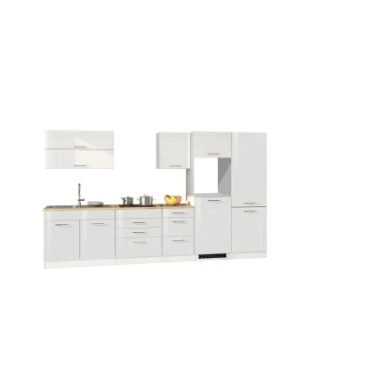 Held Möbel Küchenzeile Mailand 350 Cm Weiß Hochglanz-Weiß Matt Ohne E-Geräte 4 Held Möbel Küchenzeile Mailand 350 Cm Weiß Hochglanz-Weiß Matt Ohne E-Geräte – Bild 2