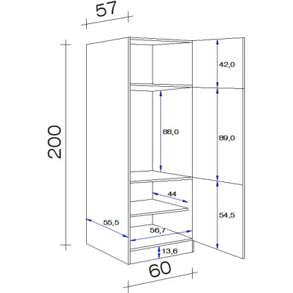 Flex-Well Exclusiv Geräteumbauschrank Morena 60 CmBasaltgrau Matt - San Remo 4 Flex-Well Exclusiv Geräteumbauschrank Morena 60 CmBasaltgrau Matt - San Remo – Bild 2