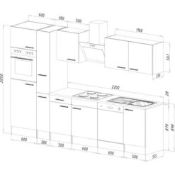 Respekta Economy Küchenzeile LBKB330EYCMIGKE 310 Cm Cappuccino-Eiche York Nachb. -Obi Kuche Geschaft 2494326 4834 KB310EYC 04