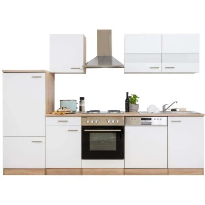 Respekta Küchenzeile Ohne E-Geräte LBKB280ESW 280 Cm Weiß-Eiche Sonoma Sägerau 11 Respekta Küchenzeile Ohne E-Geräte LBKB280ESW 280 Cm Weiß-Eiche Sonoma Sägerau – Bild 9