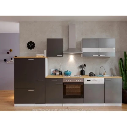 Respekta Küchenzeile KB310WG 310 Cm Grau-Weiß 5 Respekta Küchenzeile KB310WG 310 Cm Grau-Weiß – Bild 3