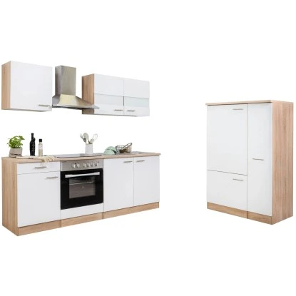 Respekta Küchenzeile KB300ESWC 300 Cm Weiß-Eiche Sägerau Nachbildung 22 Respekta Küchenzeile KB300ESWC 300 Cm Weiß-Eiche Sägerau Nachbildung – Bild 20