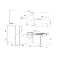 Respekta Economy Küchenblock 300 Cm Mit Glaskeramikkochfeld Rot - Eiche 17 Respekta Economy Küchenblock 300 Cm Mit Glaskeramikkochfeld Rot - Eiche -Obi Kuche Geschaft 3129129 KB300ESRC 03