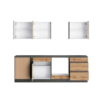 Held Möbel Winkelküche Turin 240 X 240 Cm Wotaneiche-Graphit Ohne E-Geräte 5 Held Möbel Winkelküche Turin 240 X 240 Cm Wotaneiche-Graphit Ohne E-Geräte – Bild 3