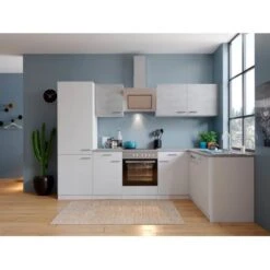 Respekta Winkelküche KBL280WWBSCGKEG 280 X 172 Cm Weiß-Beton Optik -Obi Kuche Geschaft 384 neu KBL280WWBSCGKEG 02