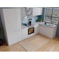 Respekta Winkelküche KBL310WWBSCGKEG 310 X 172 Cm Weiß-Beton Optik -Obi Kuche Geschaft 384 neu KBL310WWBSCGKEG 03