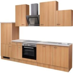 Flex-Well Classic Küchenzeile Nano 280 Cm Buche Nachbildung -Obi Kuche Geschaft 3 4051 g2802303015nanofrei