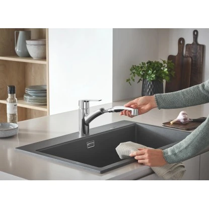 Grohe QuickFix Spültischarmatur Start Chrom Mit Ausziehbarer Dualbrause 4 Grohe QuickFix Spültischarmatur Start Chrom Mit Ausziehbarer Dualbrause – Bild 2