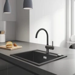 Grohe Minta Spültischbatterie Mit C-Auslauf In Velvet Black 10 Grohe Minta Spültischbatterie Mit C-Auslauf In Velvet Black -Obi Kuche Geschaft 4005176980640 4520 04