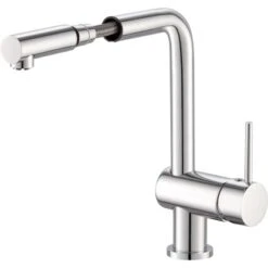 Küchenarmatur Aquilio Verchromt Mit Geschirrbrause -Obi Kuche Geschaft 4007874111661 s02 11 11 15