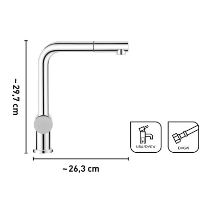 Baliv Küchenarmatur KI-1050 Verchromt 6 Baliv Küchenarmatur KI-1050 Verchromt – Bild 4