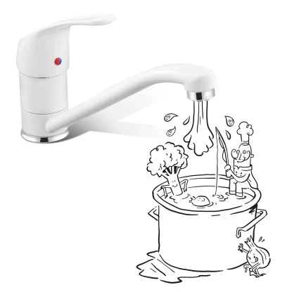 Baliv Küchenarmatur KI-1186 N Weiß 5 Baliv Küchenarmatur KI-1186 N Weiß – Bild 3