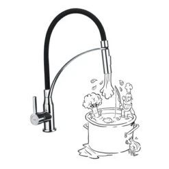 Baliv Küchenarmatur KI-1861 Chrom-Schwarz 13 Baliv Küchenarmatur KI-1861 Chrom-Schwarz -Obi Kuche Geschaft 4007874206756 30