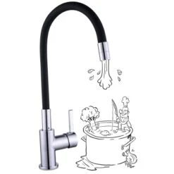 Baliv Küchenarmatur KI-1820 Chrom-Schwarz -Obi Kuche Geschaft 4007874206794 30