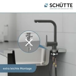 Schütte Spültischarmatur Mit Herausziehbarem Auslauf London Graphit Matt -Obi Kuche Geschaft 4008431000794 2759 9