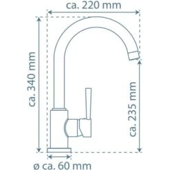 Schütte Spültischarmatur Cornwall Weiß-Chrom -Obi Kuche Geschaft 4008431791364 2759 20