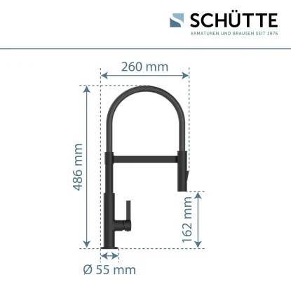 Schütte Spültischarmatur Mit Soft-Touch Schlauch Miami Schwarz-Matt 9 Schütte Spültischarmatur Mit Soft-Touch Schlauch Miami Schwarz-Matt – Bild 7