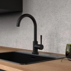 Schütte Design-Spültischarmatur Cornwall Schwarz-Matt -Obi Kuche Geschaft 4008431791661 2759 4