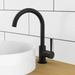 Schütte Design-Spültischarmatur Cornwall Schwarz-Matt -Obi Kuche Geschaft 4008431791661 2759 5