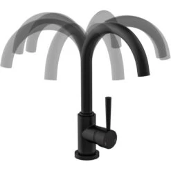 Schütte Design-Spültischarmatur Cornwall Schwarz-Matt -Obi Kuche Geschaft 4008431791661 2759 6