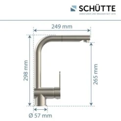 Schütte Spültischarmatur Niederdruck Herausziehbare Auslauf London Edelstahl 15 Schütte Spültischarmatur Niederdruck Herausziehbare Auslauf London Edelstahl -Obi Kuche Geschaft 4008431797298 2759 7