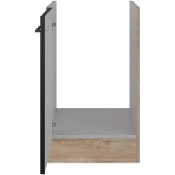 Flex-Well Exclusiv Spülenunterschrank Capri 50 Cm Schwarz Matt-Endgrain Oak -Obi Kuche Geschaft 4047584070223 4051 S 02