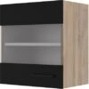 Flex-Well Exclusiv Glas-Oberschrank Capri 50 Cm Schwarz Matt-Endgrain Oak 2 Flex-Well Exclusiv Glas-Oberschrank Capri 50 Cm Schwarz Matt-Endgrain Oak -Obi Kuche Geschaft 4047584070377 4051 S 02