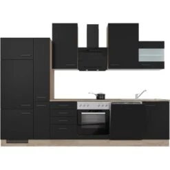 Flex-Well Exclusiv Küchenzeile Capri 310 Cm Schwarz Matt-Endgrain Oak 17 Flex-Well Exclusiv Küchenzeile Capri 310 Cm Schwarz Matt-Endgrain Oak -Obi Kuche Geschaft 4047584070483 4051 S 01
