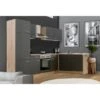 Flex-Well Exclusiv Winkelküche Morena 280x170 Cm Basaltgrau Matt-San Remo Eiche -Obi Kuche Geschaft 4051 G9992802000Morenazoom
