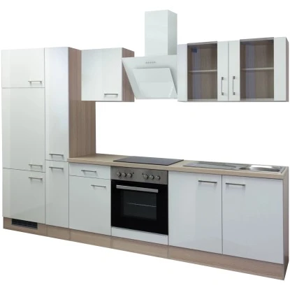 Flex-Well Exclusiv Küchenzeile Abaco 300 Cm Perlmutt Glänzend-Akazie Nachbildung 5 Flex-Well Exclusiv Küchenzeile Abaco 300 Cm Perlmutt Glänzend-Akazie Nachbildung – Bild 3