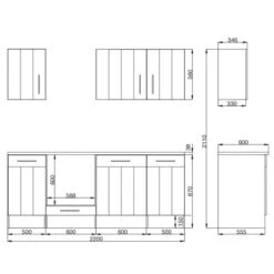 Respekta Premium Küchenzeile Landhaus 220 Cm Lärche Weiß Matt (DAH CH22078IXB) 19 Respekta Premium Küchenzeile Landhaus 220 Cm Lärche Weiß Matt (DAH CH22078IXB) -Obi Kuche Geschaft 4080115 4384 3
