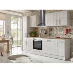 Respekta Premium Küchenzeile Landhaus 250 Cm Lärche Weiß Matt -Obi Kuche Geschaft 4080214 4384 4