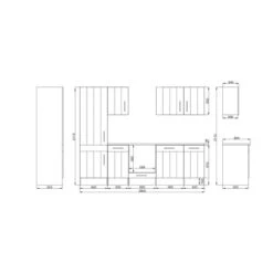 Respekta Premium Küchenzeile Landhaus 300 Cm Lärche Weiß Matt -Obi Kuche Geschaft 4080271 4384 3