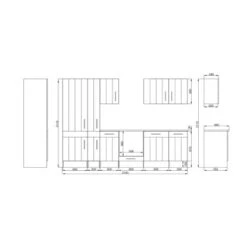 Respekta Premium Küchenzeile Landhaus 310 Cm Lärche Weiß Matt -Obi Kuche Geschaft 4080891 4384 3