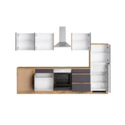 Held Möbel Winkelküche Turin 240 X 300 Cm Graphit-Wotaneiche Mit E-Geräten -Obi Kuche Geschaft 4160 11016600 1115.6311 2a