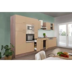 Respekta Economy Küchenzeile KB370EYCMIGKE 370 Cm Cappuccino-Eiche York Nachb. -Obi Kuche Geschaft 4201 4834 KB370EYCMIGKE 02