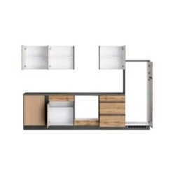 Held Möbel Winkelküche Turin 240 X 300 Cm Wotaneiche-Graphit Ohne E-Geräte -Obi Kuche Geschaft 4236 11016600 1116.6310 2a