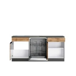 Held Möbel Winkelküche Turin 240 X 300 Cm Wotaneiche-Graphit Mit E-Geräten -Obi Kuche Geschaft 4335 11016600 1117.6310 2b