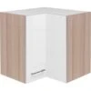 Flex-Well Exclusiv Eck-Hängeschrank Abaco 60 Cm X 60 Cm Perlmutt Glänzend-Akazie -Obi Kuche Geschaft 436629 4051 he60abaco