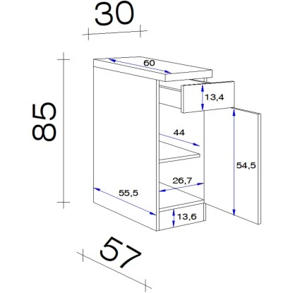 Flex-Well Classic Unterschrank Wito 30 Cm Weiß 4 Flex-Well Classic Unterschrank Wito 30 Cm Weiß – Bild 2