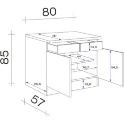 Flex-Well Exclusiv Unterschrank Vintea 80 Cm Magnolie Matt - Lancelot Oak -Obi Kuche Geschaft 452596 4051 5 1