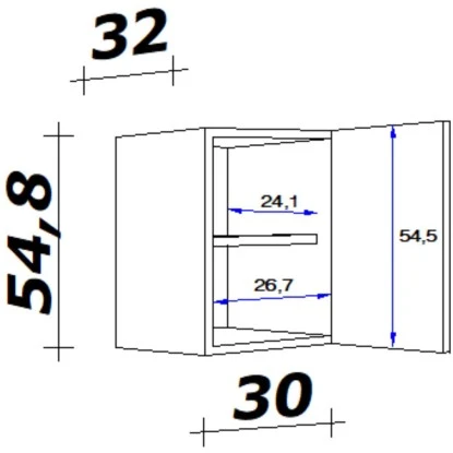 Flex-Well Classic Oberschrank Florida 30 Cm X 55 Cm Sonoma Eiche 4 Flex-Well Classic Oberschrank Florida 30 Cm X 55 Cm Sonoma Eiche – Bild 2