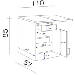 Flex-Well Exclusiv Eck-Unterschrank Morena 110x60 Cm Basaltgrau Matt - San Remo -Obi Kuche Geschaft 452606 4051 5 2