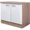 Flex-Well Exclusiv Spülenunterschrank Valero 100 Cm Hochglanz Weiß-Sonoma Eiche 1 Flex-Well Exclusiv Spülenunterschrank Valero 100 Cm Hochglanz Weiß-Sonoma Eiche -Obi Kuche Geschaft 4527727 4800 u100 valero 2