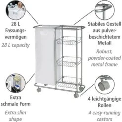 Wenko Sammelwagen Slim 3 Etagen -Obi Kuche Geschaft 454027 1068 02